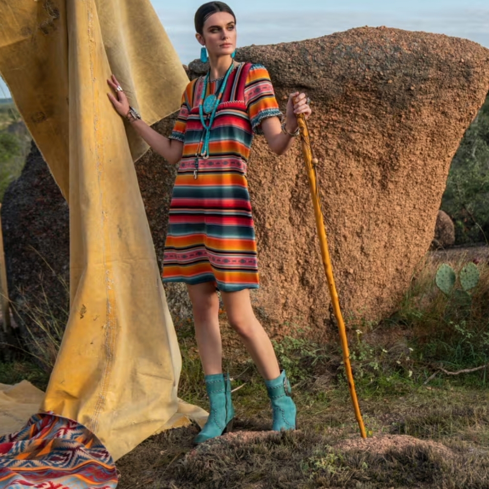 Double D Ranch Multicolor Striped Women's Dress